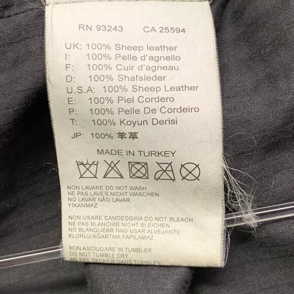 DIESEL BLACK GOLD Vintage Size M Black Leather Zip Up Hooded Jacket - Picture 12 of 16